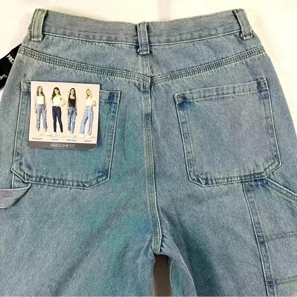 NWT Simple Society Highrise Light Wash Rayon Ankle Carpenter Jeans Size 9/29 - Picture 9 of 16